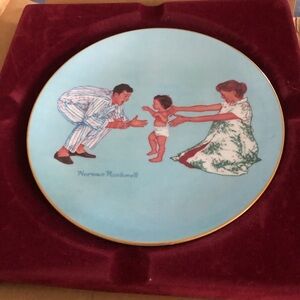 Norman Rockwell Babies First Step collectible plate